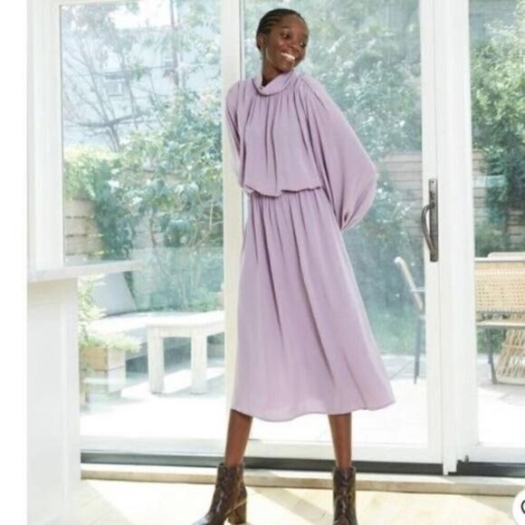 Prologue Dresses & Skirts - Prologue Bishop Long Sleeve Shirred Dress New